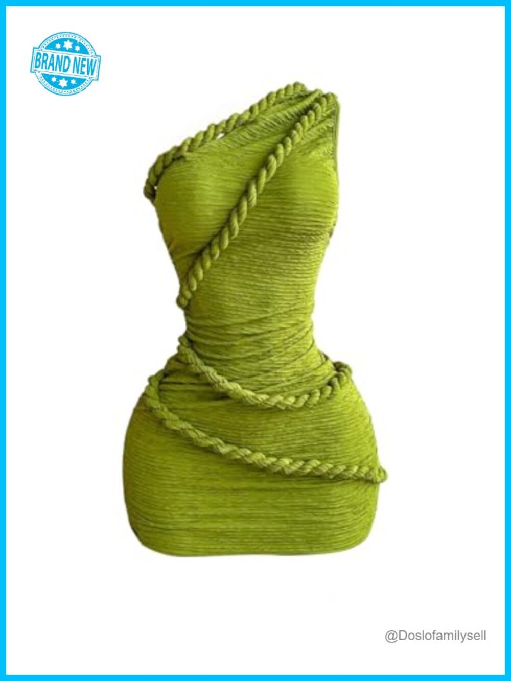 Women's One Shoulder Braided Strap Bodycon Mini Dress Club Night Out